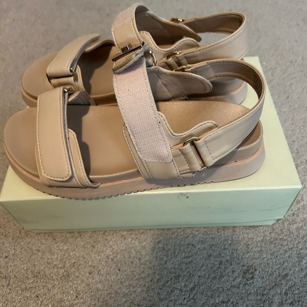 Beige Sandals with Adjustable Straps